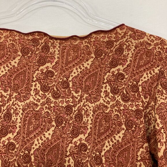 M Heart M size Medium Boho Criss Cross Flare Sleeve Stretch Top Y2K Festival - Picture 10 of 11